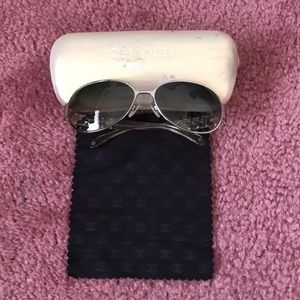 CHANEL Silver Sunglasses